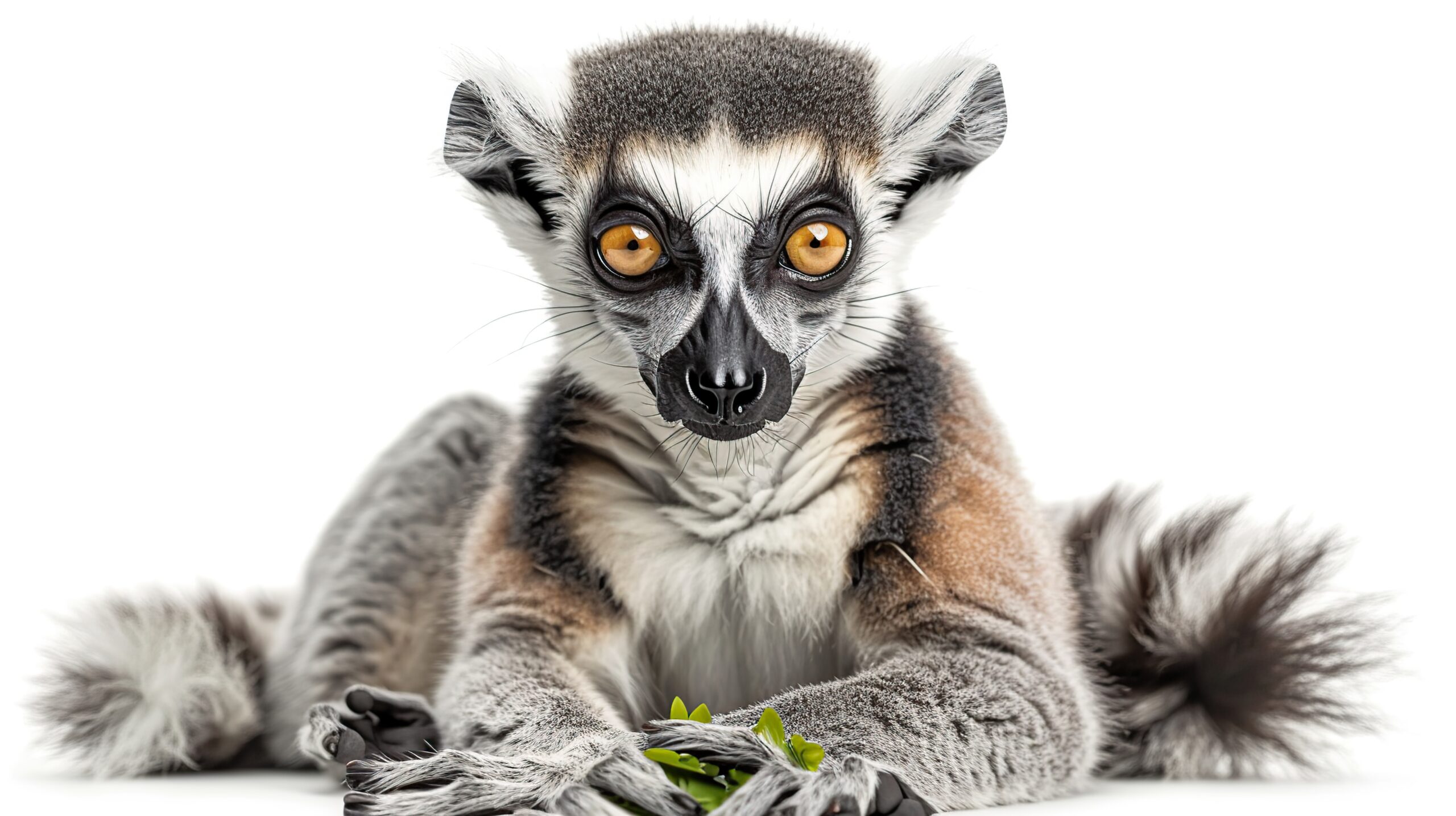 Curious Ring-tailed Lemur Portrait